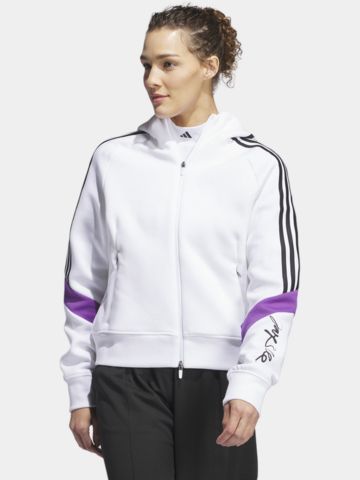 adidas W JL3 HOODIE Stretch Jacke weiß
