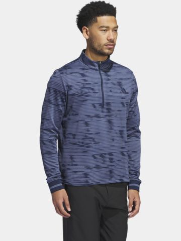 adidas Ultimate365 1/4-Zip Stretch Midlayer blau