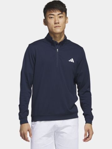 adidas Elevated Quarter-Zip Pullover Stretch Midlayer navy