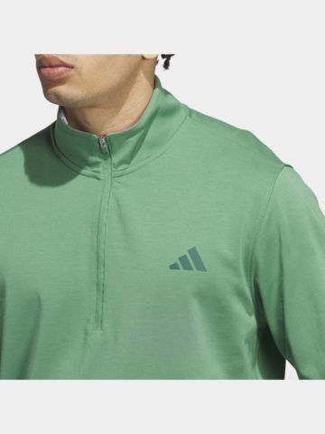adidas Elevated Quarter-Zip Pullover Stretch Midlayer grün