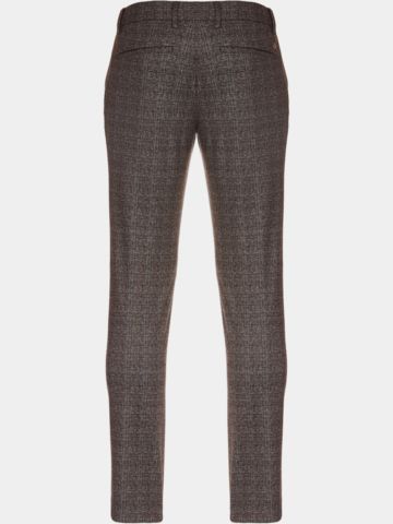 Alberto ROOKIE-7 - Jersey Check Chino Hose braun