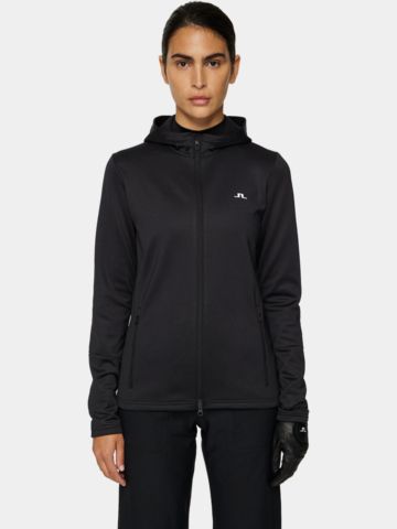J.Lindeberg W Aerial Zip Hood Stretch Jacke schwarz