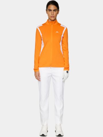 J.Lindeberg Mae Zip Mid Layer Stretch Jacke orange