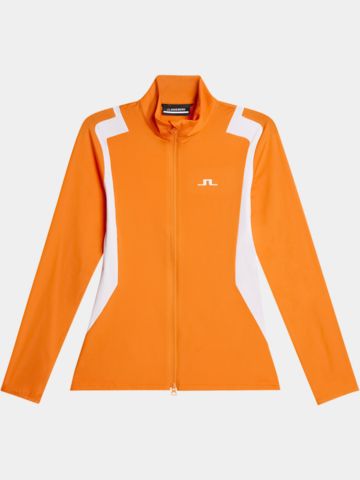 J.Lindeberg Mae Zip Mid Layer Stretch Jacke orange