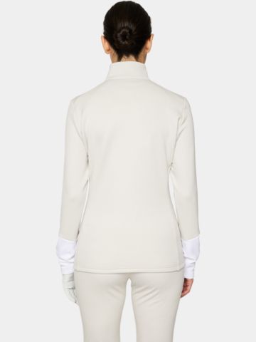 J.Lindeberg W Aerial Quarter Zip Stretch Midlayer offwhite