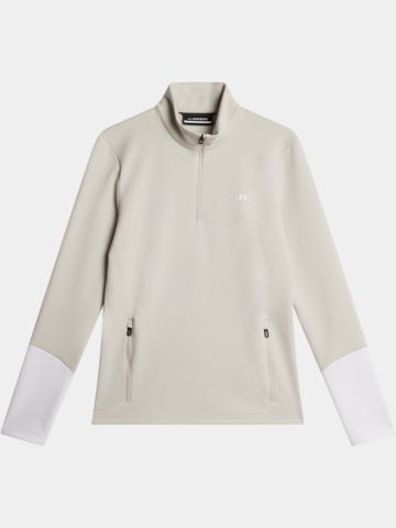 J.Lindeberg W Aerial Quarter Zip Stretch Midlayer offwhite