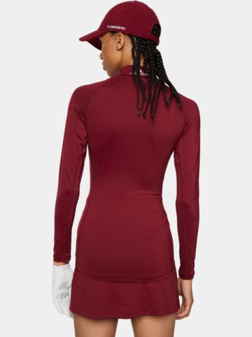 J.Lindeberg  Asa Soft Compression Top Stretch Unterzieher bordeaux