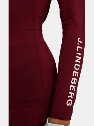 J.Lindeberg  Asa Soft Compression Top Stretch Unterzieher bordeaux