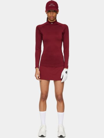 J.Lindeberg  Asa Soft Compression Top Stretch Unterzieher bordeaux