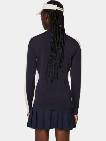 J.Lindeberg  Adia Knitted Sweater Stehkragen Strick navy