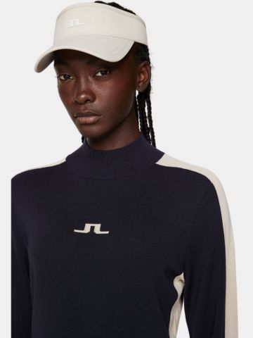 J.Lindeberg  Adia Knitted Sweater Stehkragen Strick navy