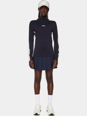 J.Lindeberg  Adia Knitted Sweater Stehkragen Strick navy