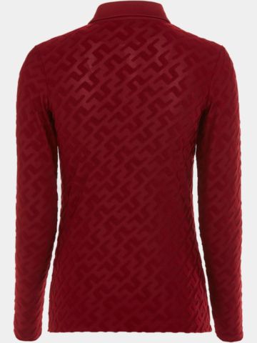 J.Lindeberg Rosemary Langarm Polo bordeaux