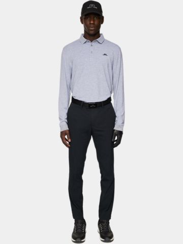 J.Lindeberg  Florian Langarm Polo grau melange