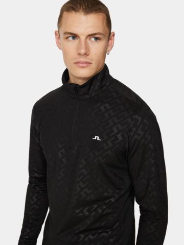 J.Lindeberg  Luke Deboss Stretch Midlayer schwarz
