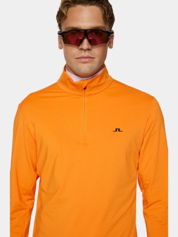 J.Lindeberg Luke Quarter Zip Stretch Midlayer orange