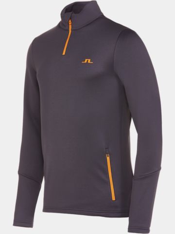 J.Lindeberg  Aerial Quarter Zip Stretch Midlayer anthrazit