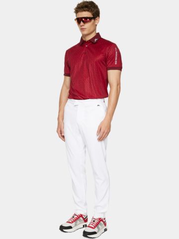 J.Lindeberg Tour Tech Reg Fit Print Halbarm Polo rot