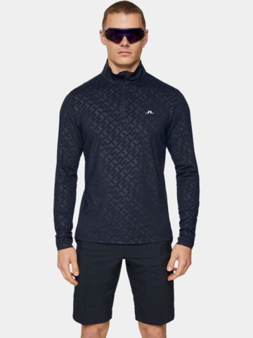 J.Lindeberg Luke Deboss Stretch Midlayer navy