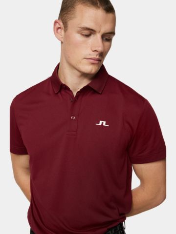J.Lindeberg  Wince Reg Fit Halbarm Polo bordeaux