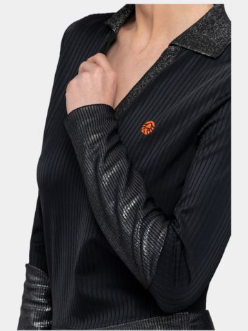 Sportalm Langarm Polo schwarz