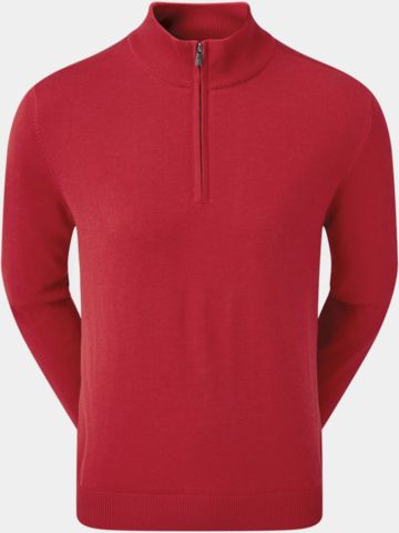 FootJoy Half-Zip Lined Pullover Windstopp Strick rot
