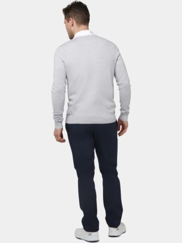 Callaway V-Neck Merino Sweater Pullover Strick hellgrau