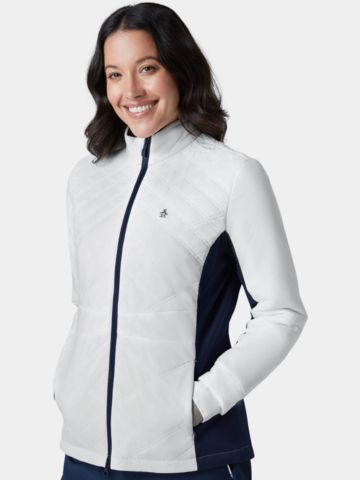 Penguin Insulated Woven Full-Zip Stretch Jacket white