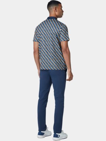 Penguin All Over Petes Outline Print Halbarm Polo navy