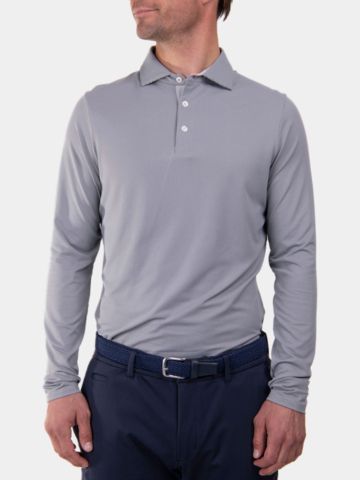 Kjus Ashton Langarm Polo hellgrau