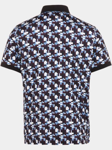 Daniel Springs  Druck Halbarm Polo blau