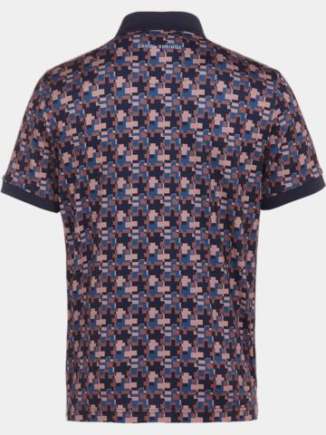 Daniel Springs Druck Halbarm Polo navy
