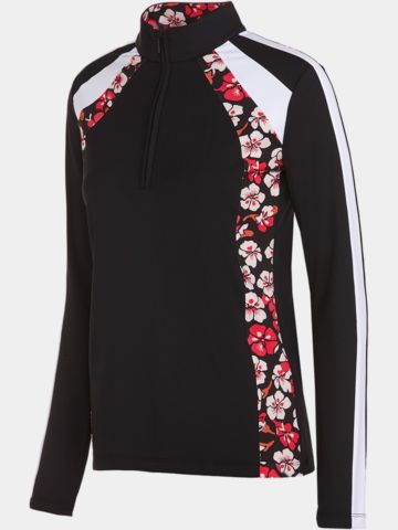 Valiente  Druck 1/2 Zip Thermo Unterzieher schwarz