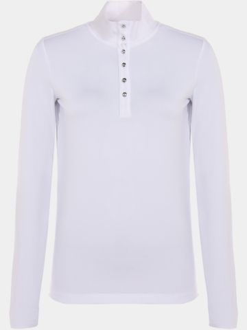 Valiente Stehkragen mit Knöpfen Thermo Unterzieher weiß