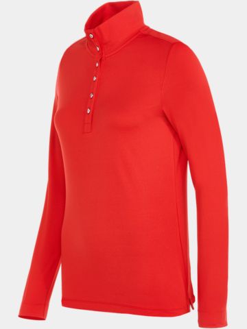 Valiente  Stehkragen mit Knöpfen Thermo Unterzieher rot