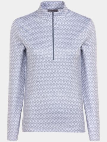 Valiente Druck 1/2 Zip Stretch Thermo Midlayer hellgrau melange