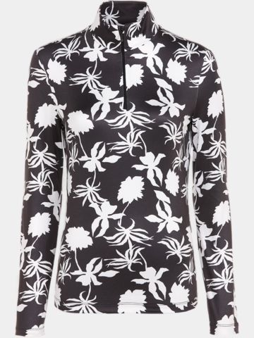 Valiente Druck 1/2 Zip Soft Touch Thermo Unterzieher schwarz