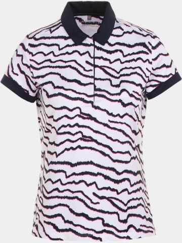 Valiente Druck Halbarm Polo weiß