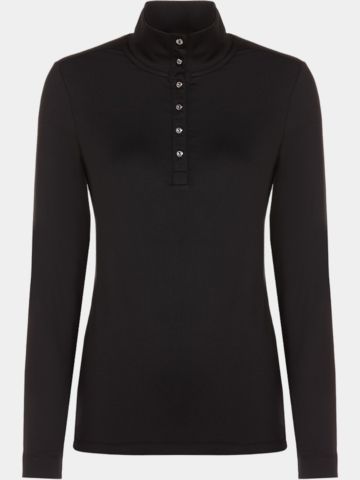 Valiente Stehkragen mit Knöpfen Thermo Unterzieher schwarz