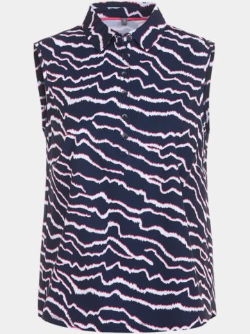 Valiente Druck Rückenfalte Ohne Arm Polo navy
