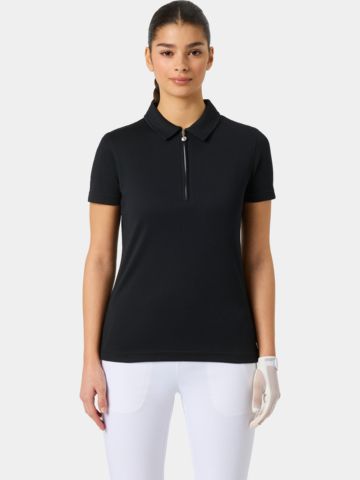 Daily Sports PEORIA Halbarm Polo schwarz