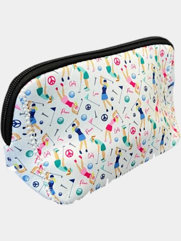 cbf moda Kosmetiktasche Swinging Ladies weiß