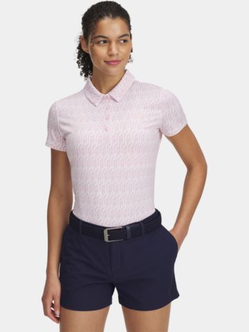 Under Armour UA Playoff 3.0 Printed Halbarm Polo rosa