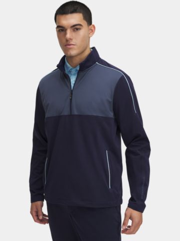 Under Armour Drive Wind Half Zip Stretch Midlayer navy