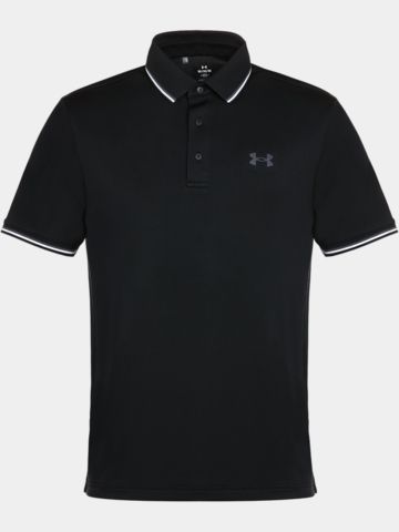 Under Armour Playoff 3.0 Rib Halbarm Polo schwarz