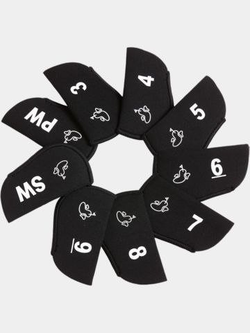 Golf House Headcover Set Eisen 3-SW schwarz