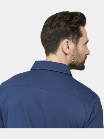 Backtee  Performance Langarm Polo navy