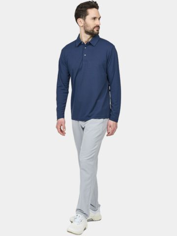Backtee  Performance Langarm Polo navy