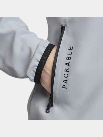 Backtee  Ladies 80G Packable Shield Windstopp Jacket gray