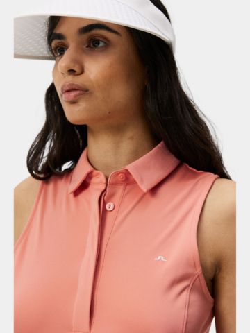 J.Lindeberg Dena Sleeveless Top ohne Arm Polo rosa